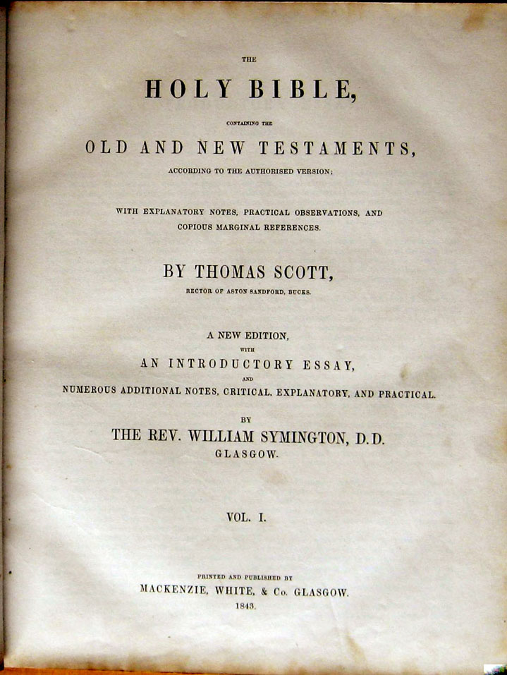Bible Front piece