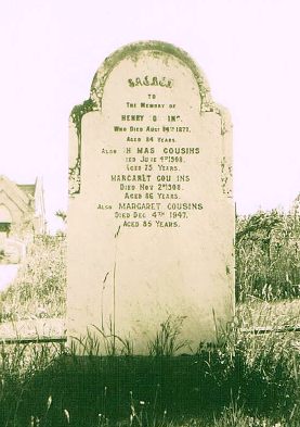 Cousins family gravestone